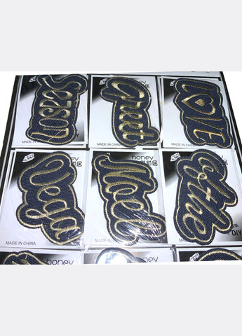 Аплікація для одягу нашивка №107 Love 9шт/6х10см FROM FACTORY A107 (339104334)