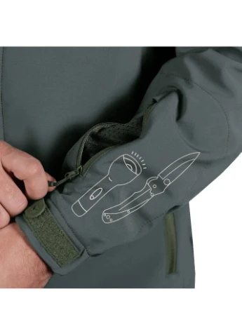 Сіра демісезонна куртка rubicon softshell grey Camotec