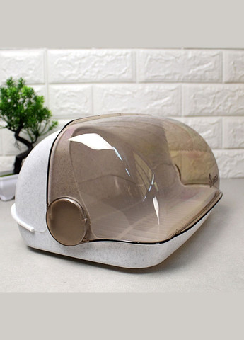 Біла пластикова хлібниця із відкидною кришкою "Галицька-міді" Lamela (303721840)