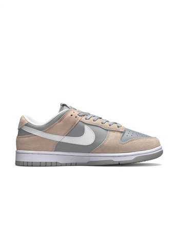 Серо-бежевые демисезонные кроссовки мужские nike No Brand SB Dunk Low Beige Grey White