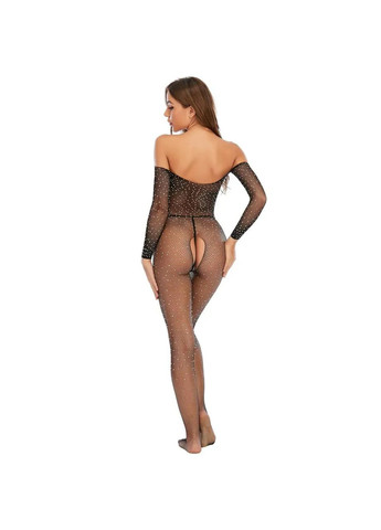 Жіночий спокусливий бодістокінг у сітку зі стразами та доступом No Brand Бодісокінг (325833887)
