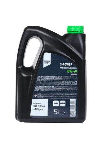 Моторна олива Standard (4 л, 15W-40) для бензинових та дизельних двигунів (41080) S-power (295034368)