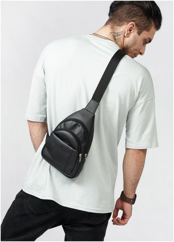 Сумка чоловіча через плече слінг із екошкіри Brooklyn 29SH Чорний Sambag (302008278)