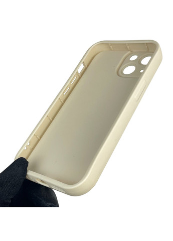 Чехол силиконовый Soft Touch с 3D принтом для iPhone 13 молочный (Полная защита камеры) Apple (370671584)