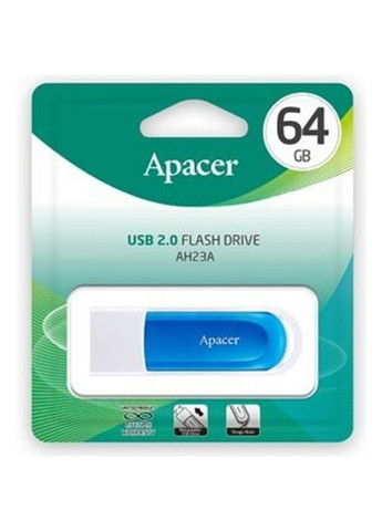 USB флеш накопичувач (AP64GAH23AW1) Apacer 64gb ah23a white usb 2.0 (268144026)
