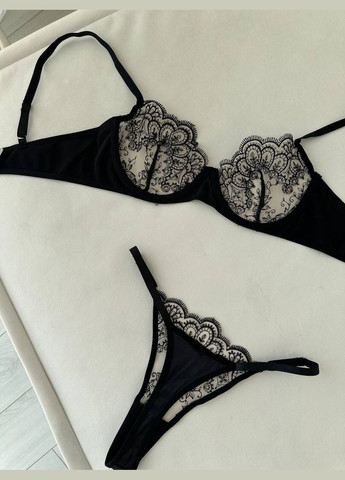 Чорний комплект нижньої білизни Domino