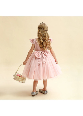Пудрова святкова сукня для дівчинки ніжно-рожева сукня принцеси No Brand (372053942)