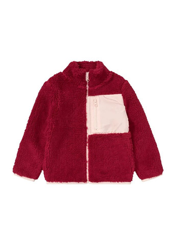 Красная демисезонная куртка-тедди для девочки Lupilu
