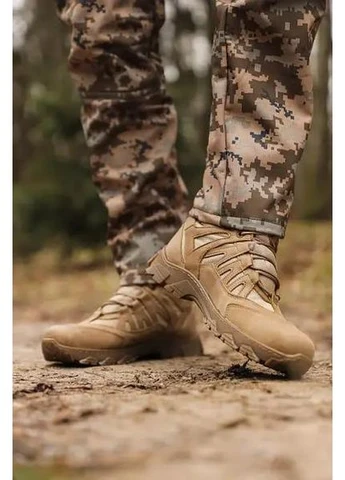 Демисезонные берцы Crazy кожа вставки Cordura Койот No Brand (392687236)