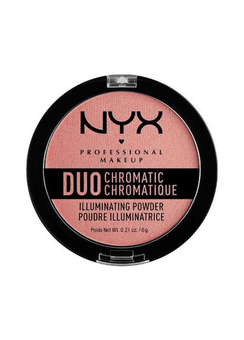 Пудрахайлайтер Duo Chromatic Illuminating Powder (6 г) CRUSHED-BLOOM (dcip03) NYX Professional Makeup (279364298)