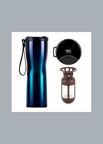 Термокружка Fish MOKA Smart Coffee Tumbler 430ml Blue Kiss (327415145)