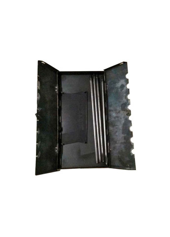 Мангал-чемодан s=2мм на 10 шампуров с коваными элементами ХАРКІВ (359435403)