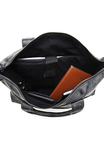 Сумка чоловіча через шкіряне плече 14067 з ручками Чорний Vintage (302008831)