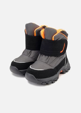 Зимние термосапоги для мальчика цвет серый цб-00262002 Kimboo