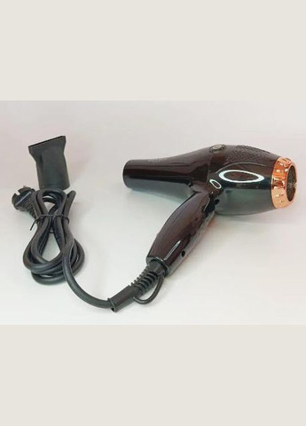 Профессиональный фен GM-1776 с концентратором для сушки укладки волос 1800 Вт Черный Gemei (297331157)