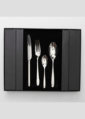 Набір столових приборів на 6 персон 24 предмети столовий набір приборів Сріблястий HP-20-23 Yiwu (324305030)