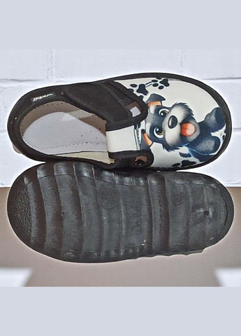 Черные ортопедические закрытые тапочки на липучке для мальчика сменка в садик Waldi