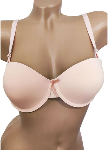 Персиковый балконет бюстгальтер Fiona Bella с косточками