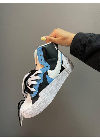 КРОСІВКИ ЖІНОЧІ NIKE BLAZER X SACAI BLACK LEGEND BLUE НАЙК БЛЕЙЗЕР No Brand чорні демісезони (369387661)