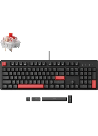 Клавіатура X3 Keychron Mechanical Red Switch UA Black (X3-H1-UA) Lemokey (388863016)