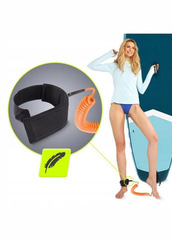 Ліш страхувальний для дошки SUP-Leash Black/Orange (P-5907739316493) TSUNAMI (336774516)