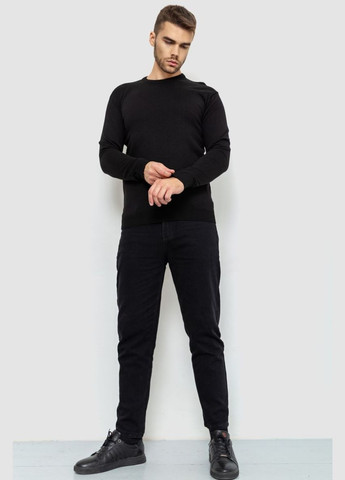 Черный демисезонный свитер мужской однотонный, цвет бордовый, Ager