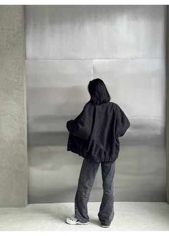 Бомбер жіночий оверсайз в стилі Zara з баранець(заміри в описі) DK/DL Мода без кордонів на кнопках (366447247)