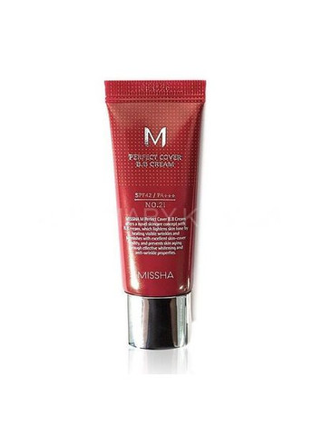 ББ крем M Perfect Cover BB Cream (SPF42/PA+++) 20 мл No21 Light Beige (светлый бежевый) MISSHA (358500284)