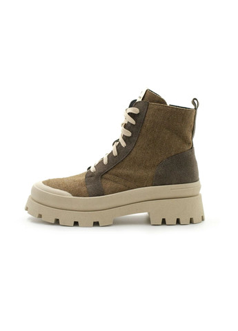 Зимние женские зимние коричневые сапожки из конопляной ткани vega Jo Hemp тканевые