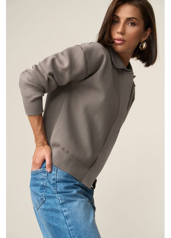 Темно-серый женский жакет 2889 черный шоколад Triko Bakh -