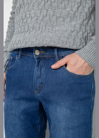 Синие демисезонные джинсы мужские на флисе 254R2401 Ager