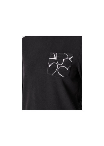 Чорна зимня жіноча флісова піжама, домашній костюм лонгслів + брюки Esmara