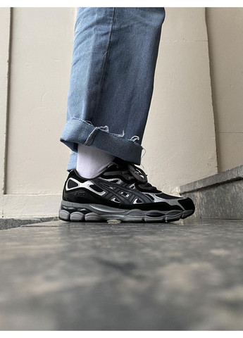 Сірі Осінні кросівки чоловічі asics gel-nyc graphite grey black асікс гель нюк No Brand