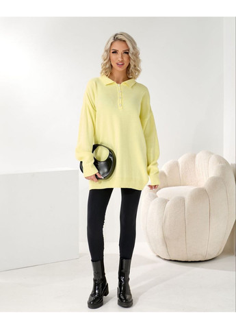 Світло-жовтий подовжений светр туреччина Osoblyva