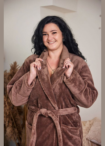 Халат махровый женский длинный, теплый, шалевый воротник No Brand халат (302394408)