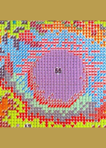 Набор для вышивания по нанесённой на канву схеме "Looking up at the moon sky 2". AIDA 14CT printed 34*34 см Joy Sunday (313614621)