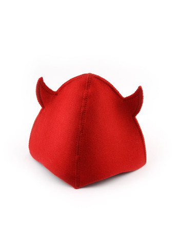 Банная шапка "Чертенок" искусственный фетр красный (LA-481) Luxyart (364191454)
