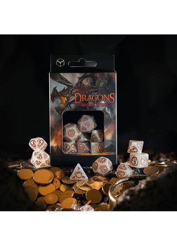 Настольная игра Набор кубиков Dragons Dice Set: Quartz (7) Q-Workshop (371882804)