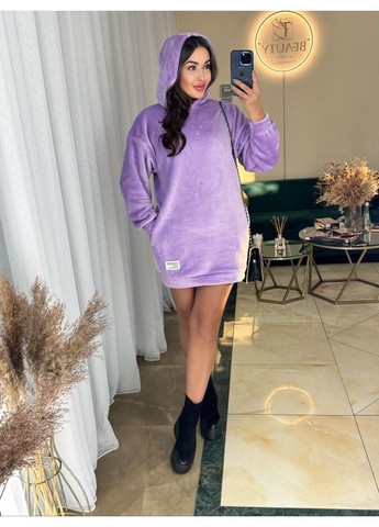 Лавандова повсякденний сукня туніка оверсайз No Brand