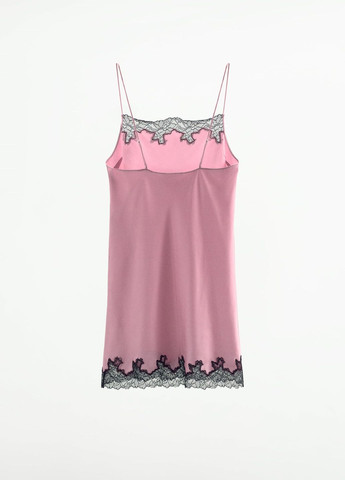 Розовое домашнее платье Zara однотонное