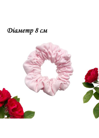 Гумка для волосся з костюмної тканини ніжно рожева 8 см Hand Made Handmade (368772321)