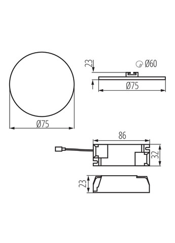 Точечный светильник 29580 AREL LED DO 6WNW Kanlux (305756158)