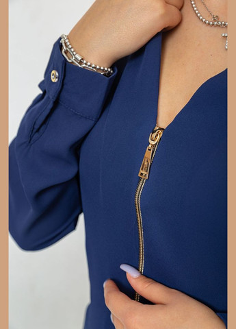 Темно-синя блуза жіноча шифонова, колір м'ятний, Ager