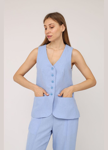 Жилет жіночий колір блакитний ЦБ-00276452 Yuki (333930299)