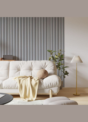 Декоративная стеновая рейка 160*23*3000мм (D) SW00001528 Светло-серая Sticker Wall (298284328)