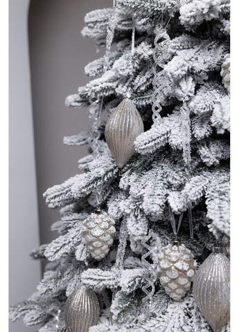 Ялинка штучна лита АНДОРА Засніжена 2.52 м з металевою підставкою на 30% пишніша, модель 2025 року Yalunka Tobi Андора (355803993)