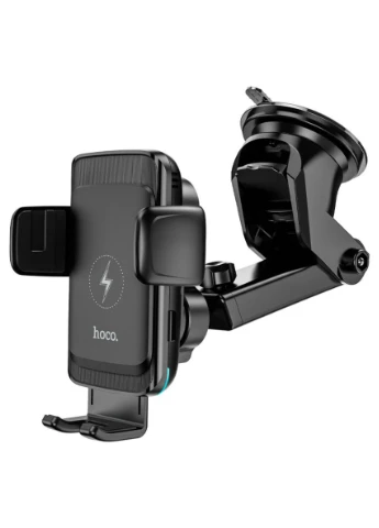 Тримач для мобільного з БЗП S35 Smart alignment wireless charging car holder Black Hoco (300677764)