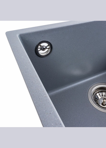 Гранитная мойка для кухни RUBA 4040 матовая Серый металлик Valeso (358059581)