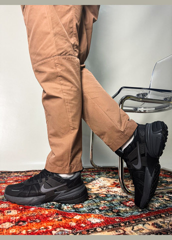 Черные всесезонные кроссовки мужские и женские nike v2k runtekk black | найк в2к рантекк черные No Brand