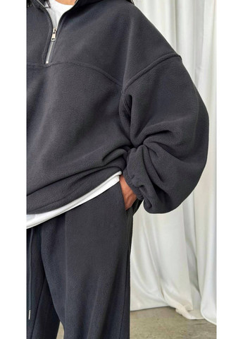 Жіночий флісовий костюм oversize з блискавкою No Brand (365639506)